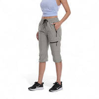 Helena | Moderne Outdoor Caprihose für Damen - Hellgrau