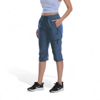 Helena | Moderne Outdoor Caprihose für Damen - Blau