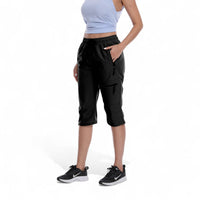 Helena | Moderne Outdoor Caprihose für Damen - Schwarz