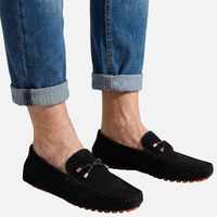 Wolfgang | Herren Atmungsaktive Sommer Loafer Perforation – Perforierte Loafer Herren - Marineblau
