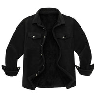 David | Stylische Holzfäller-Jacke Herren robust & warm - Schwarz