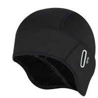 Winter-Fietsmütze mit Aussparung für Brille - Schwarz