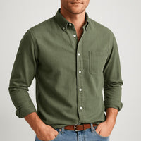 Brandon | Herren Klassisches Button-Down Hemd - Grün