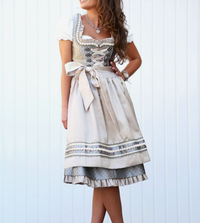 Erika | Damen Elegantes Vielseitiges Dirndl - Grau