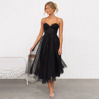 Franca - Zeitgemäßes, elegantes Midikleid - Schwarz
