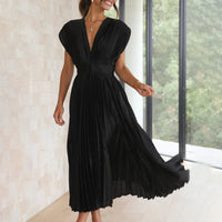 Benthe | Damen Zeitloses Klassisches Kleid – Klassisches Kleid Zeitlos - Black