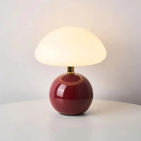 Blush Cloud Keramik-LED-Tischleuchte - Weinrot