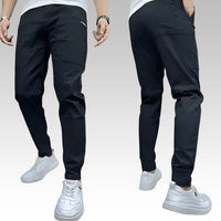 Leon | Stylishe Herren Stretch-Cargohose für Alltag - Schwarz