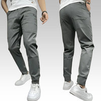 Leon | Stylishe Herren Stretch-Cargohose für Alltag - Dunkelgrau