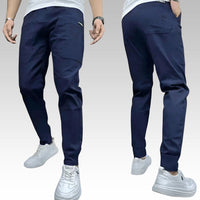 Leon | Stylishe Herren Stretch-Cargohose für Alltag - Blau
