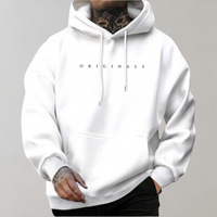 David | Herren Casual Kapuzenpullover - Weiß