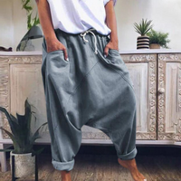 Anna | Damen Lässige Oversized Haremhose - Grau