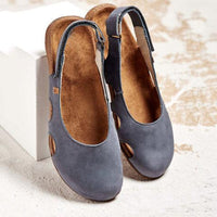 Damen Sandalen Nobel Orthopädisch Verstellbarem Riemen - Blau