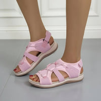 Damen Sandalen Klettverschluss Komfortsohle - Rosa