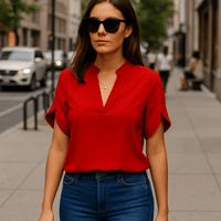 Remi | Elegante Bluse - Rot