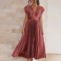 Benthe | Damen Zeitloses Klassisches Kleid – Klassisches Kleid Zeitlos - Rose Gold