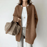 Damen Cardigan Stylisch Bequem Jeden Anlass - Dunkelbraun