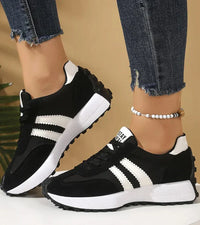 Emilia | Komfort Sneaker Damen modern elegant - Schwarz