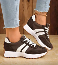 Emilia | Komfort Sneaker Damen modern elegant - Dunkelbraun