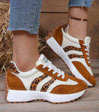 Emilia | Komfort Sneaker Damen modern elegant - Beige Leopard