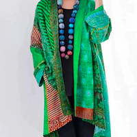 Damen Boho Strickjacke in Duster-Länge Locker Geschnitten Elegant und Vielseitig - Grün