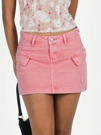 Damen Minirock mit Taschen - Rosa