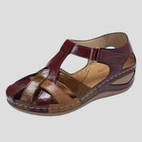 Damen Orthopädische Sandalen mit Arch Support und Geschlossener Front für Sommerkomfort - Bordeauxrot
