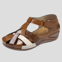 Damen Orthopädische Sandalen mit Arch Support und Geschlossener Front für Sommerkomfort - Braun