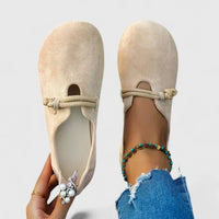 Damen Orthopädische Slip-On Ballerinas mit Arch Support und Seildetail für Komfort - Beige
