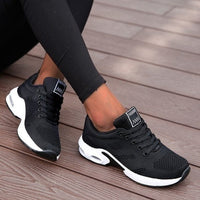 Damen Orthopädische Slip-On Sneakers mit Atmungsaktivem Design und Arch Support - Schwarz