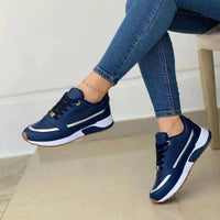 Damen Orthopädische Sneaker mit Ergonomischem Fußbett und Arch Support Komfort - Blau