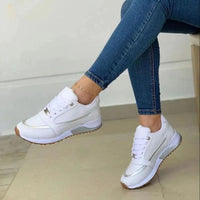 Damen Orthopädische Sneaker mit Ergonomischem Fußbett und Arch Support Komfort - Weiß