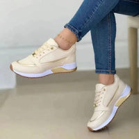 Damen Orthopädische Sneaker mit Ergonomischem Fußbett und Arch Support Komfort - Gold