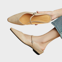 Damen Pantoletten im Slip-On-Stil - Beige