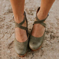 Damen Plateau Sandalen mit Orthopädischer Arch Support und Schnallenriemen Sommer Schuhe - Grün