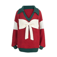 Damen Weihnachtspullover Gemütlich Warm Acrylmischung - Rot