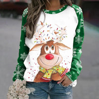 Damen Weihnachtspullover Gemütlich Warm Weiches Mischgewebe - Grün 2