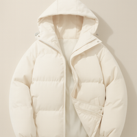Damen Winter Warme Jacke Daunen Stil Langer Komfort - Beige