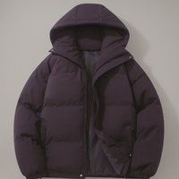 Damen Winter Warme Jacke Daunen Stil Langer Komfort - Lila