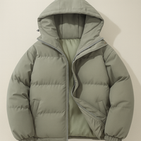 Damen Winter Warme Jacke Daunen Stil Langer Komfort - Hellgrau