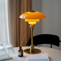 Dänische Designer-LED-Tischleuchte - Bernsteingold