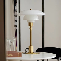 Dänische Designer-LED-Tischleuchte - Weißgold