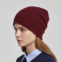 Slouchy Beanie mit weichem Komfort in Einheitsgröße - Weinrot
