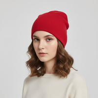 Slouchy Beanie mit weichem Komfort in Einheitsgröße - Rot