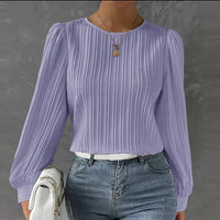 Helena | Langärmlige Bluse - Lila