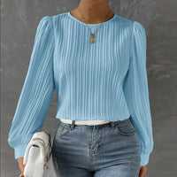 Helena | Langärmlige Bluse - Blau