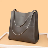 Elegante Damen-Schultertasche, vielseitiges Design, strapazierfähiges Synthetikgewebe - Grau
