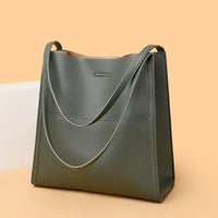 Elegante Damen-Schultertasche, vielseitiges Design, strapazierfähiges Synthetikgewebe - Grün