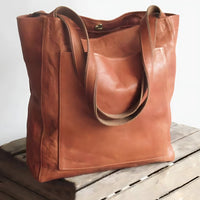 Elegante Damen-Schultertasche aus vielseitigem PU-Leder - Braun