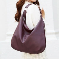 Elegante Damen-Schultertasche aus vielseitigem Synthetikmischgewebe - Wein